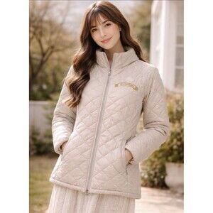 North Face Transit Diamond Coat Women XS Quilted Down Hooded Puffer Jacket 550